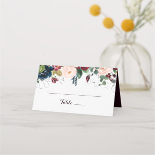 Placement Carte Mariage de automne à aquarelle illustrée