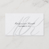 Placement Carte Mariage de fixation à main Silver Infinity (Dos)