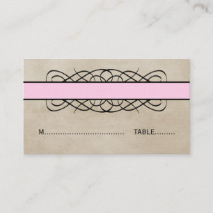 Placement Carte Mariage de la frontière rose