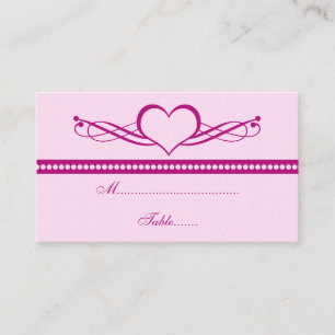 Placement Carte Mariage de la place du coeur romantique