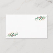 Placement Carte Mariage de la verdure d'hiver Berry rouge (Dos)