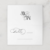 Placement Carte Mariage de luxe de typographie (Extérieur déplié)