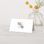 Placement Carte Mariage de luxe de typographie (Dos)