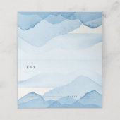 Placement Carte Mariage de paysage Blue Mountain Range (Extérieur déplié)