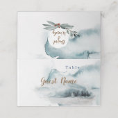 Placement Carte mariage de place Blue Winter Wenland (Extérieur déplié)