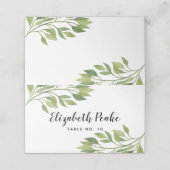 Placement Carte mariage de place verte feuille verte carte d (Extérieur déplié)
