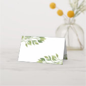 Placement Carte mariage de place verte feuille verte carte d (Dos)