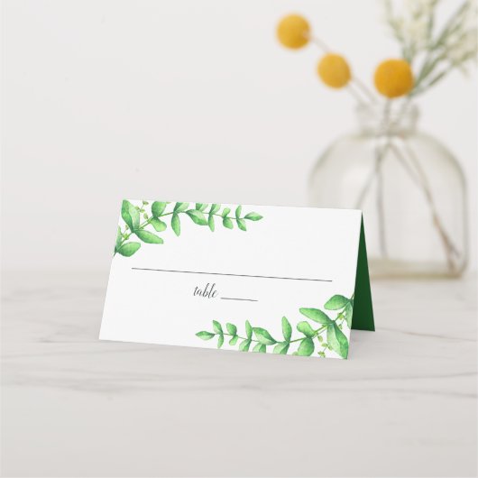 Placement Carte Mariage de remplissage d'aquarelle (Devant)