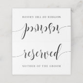 Placement Carte Mariage de siège réservé (Extérieur déplié)