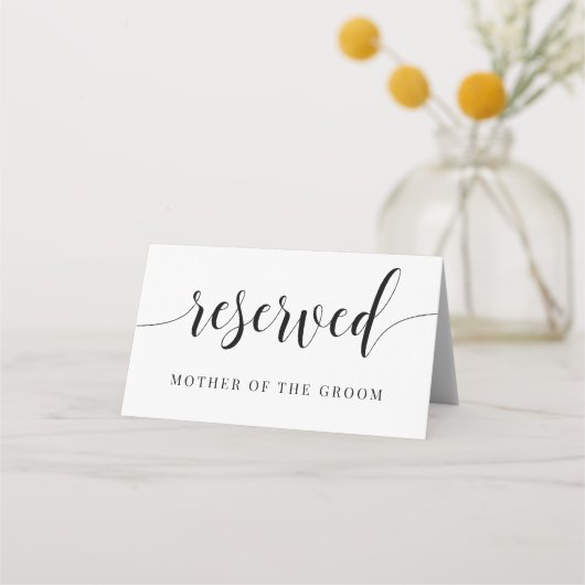 Placement Carte Mariage de siège réservé (Devant)