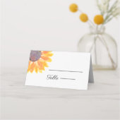 Placement Carte Mariage de tournesol (Dos)