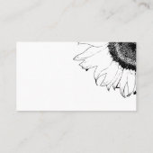 Placement Carte Mariage de tournesols noir et blanc (Dos)
