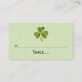 Placement Carte mariage de trèfle et rayures (Dos)