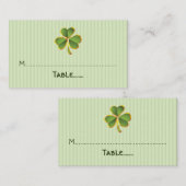 Placement Carte mariage de trèfle et rayures (Devant / Derrière)