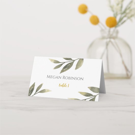 Placement Carte Mariage de verdure (Devant)