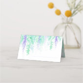 Placement Carte mariage en cascade de vigne violet (Dos)
