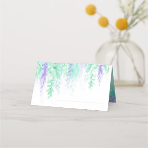 Placement Carte mariage en cascade de vigne violet