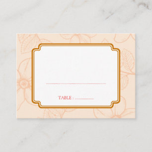 Placement Carte mariage florale du jardin de printemps roman