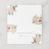 Placement Carte Mariage Place pour les fleurs de pivoine et (Extérieur déplié)