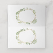 Placement Carte mariage place verdure carte de table en cris (Intérieur déplié)