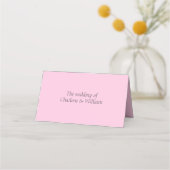 Placement Carte Mariage pliée en fleurs de cerisier rose (Dos)
