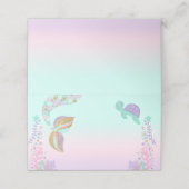 Placement Carte Mermaid Carte Mermaid Numéro de table Or ros (Extérieur déplié)