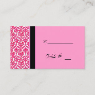 Placement carte numéro de table avec adresse de réception