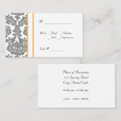 Placement carte numéro de table avec adresse de réception (Devant / Derrière)