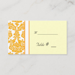Placement carte numéro de table avec adresse de réception