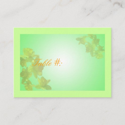 Placement Carte numéro de table mariage, fleurs de tulipe ja (Devant)