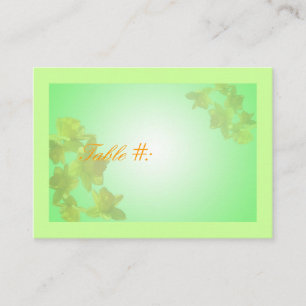Placement Carte numéro de table mariage, fleurs de tulipe ja