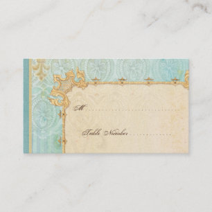 Placement Carte Numéro de tableau d'escorte - Fleur di Lys D