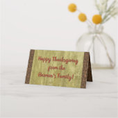 Placement Carte Paysage Feuille de Thanksgiving Falling (Dos)