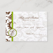 Placement Carte Place Brown et verte Sélection de carte (Devant)