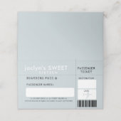 Placement Carte Place Escort de billets Silver Grey Airline (Extérieur déplié)