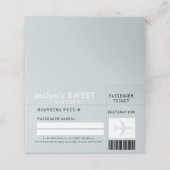 Placement Carte Place Escort de billets Silver Grey Airline (Extérieur déplié)