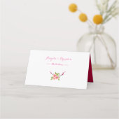 Placement Carte Place Fleur Rose de Cerisier (Dos)
