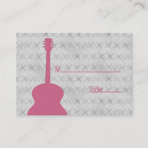 Placement Carte Place Grunge de Guitare Rose