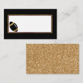Placement Carte Place Mariage de football noir et or (Devant / Derrière)