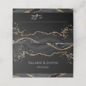 Placement Carte Place Mariage de l'Agate de Parties scintill (Extérieur déplié)