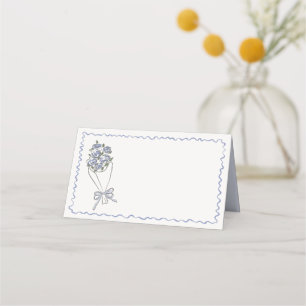 Placement Carte pliée de fleurs fraîches du marché de la fle