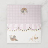 Placement Carte pliée de lieu de marché fermier frais rose (Extérieur déplié)