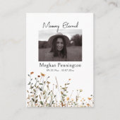 Placement Champ de la carte de prière funéraire orthodoxe Fl (Devant)