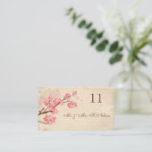 Placement Cherry Blossom Placer carte/table Carte de visite (Debout devant)