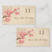 Placement Cherry Blossom Placer carte/table Carte de visite (Devant / Derrière)