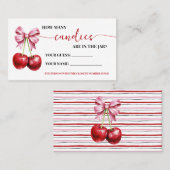 Placement Cherry Coquette Combien de bonbons Carte de jeu de (Devant / Derrière)