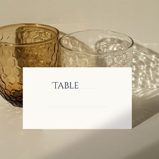 Placement Chic noir et ivoire Numéro de table Place Carte d'