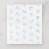 Placement Clam shell waves aqua plage invités carte de place (Intérieur déplié)