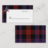 Placement Clan Brown Mariage Plaid Réception Carte de lieu (Devant / Derrière)