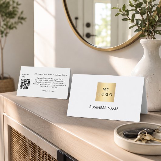 Placement Code QR de bienvenue pour carte de chambre d'hôtel